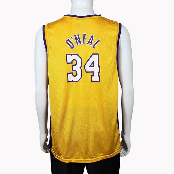 Champion LA Lakers Mens Size XL 18/20 Shaquille ONeal 34 Authentic Jersey - Picture 2 of 11